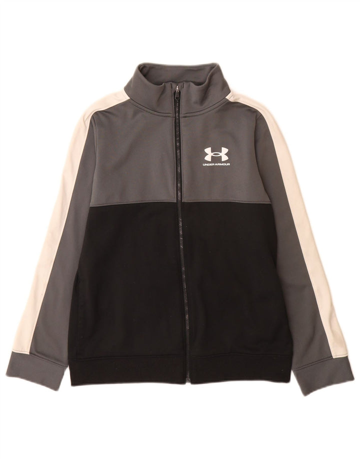 Спортивный костюм Under Armour для мальчиков, верхняя куртка, 9–10 лет, средний черный цвет с блоками