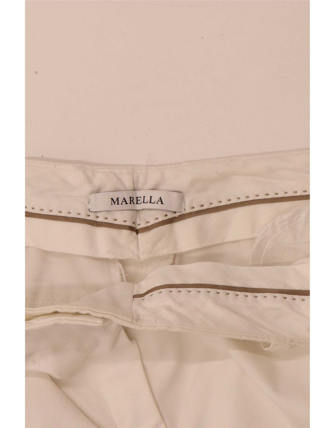 Женские прямые укороченные брюки Marella W28 L26 белые
