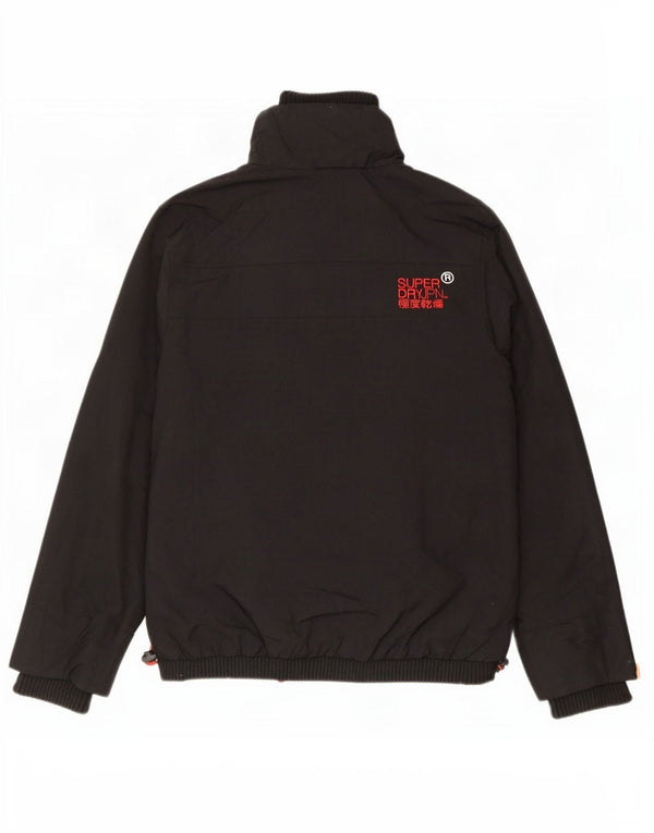 Мужская дождевик с рисунком Superdry The Windcheater UK 36, маленький черный нейлон