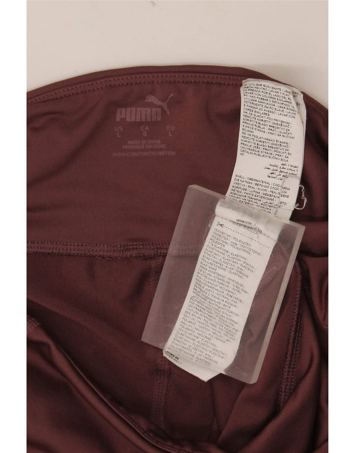 Женские укороченные леггинсы PUMA UK 16, большой бордовый полиэстер