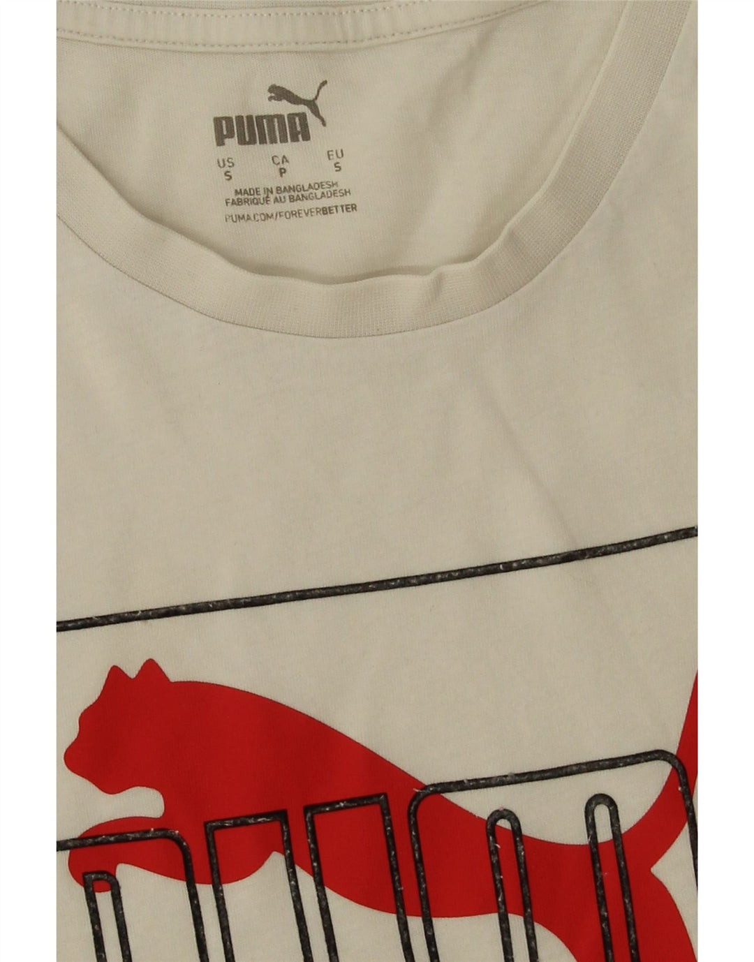Мужская футболка с рисунком Puma, маленький белый хлопок