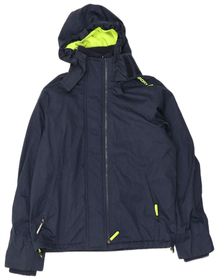 Мужская ветровка с рисунком Superdry UK 40, большая темно-синяя