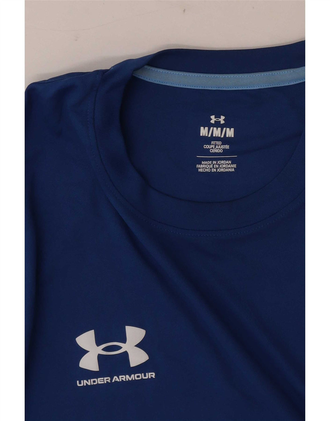 Мужская футболка Under Armour Top среднего синего цвета с цветными блоками