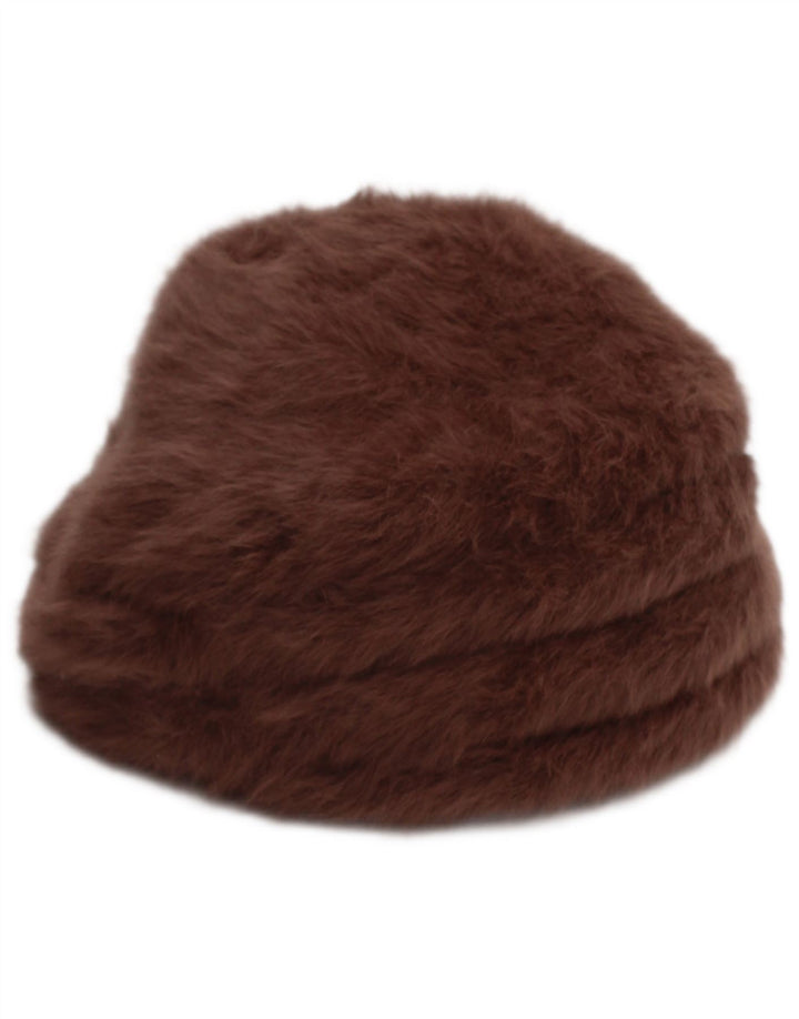 Женская шапка-бини из искусственного меха Kangol среднего коричневого цвета