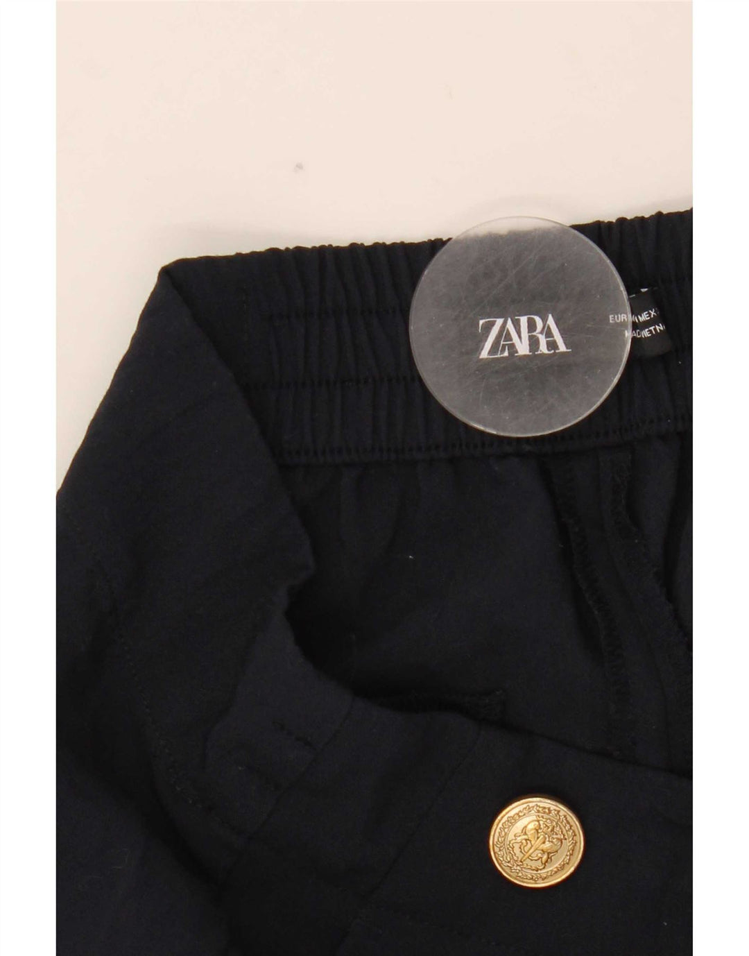 Женские зауженные брюки чинос Zara Medium W28 L26 Темно-синий полиэстер
