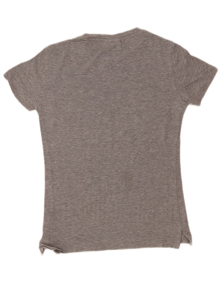 ELLESSE Женская футболка с рисунком Top UK 10, маленький серый хлопок с крапинками