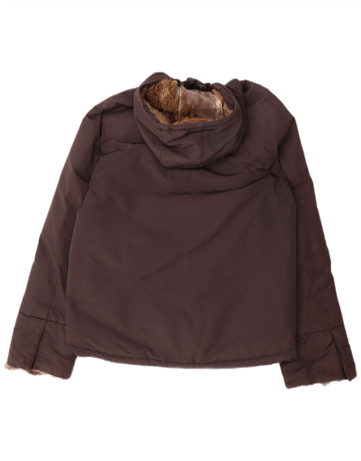 Женская стеганая куртка с капюшоном Woolrich UK 16, большая коричневая