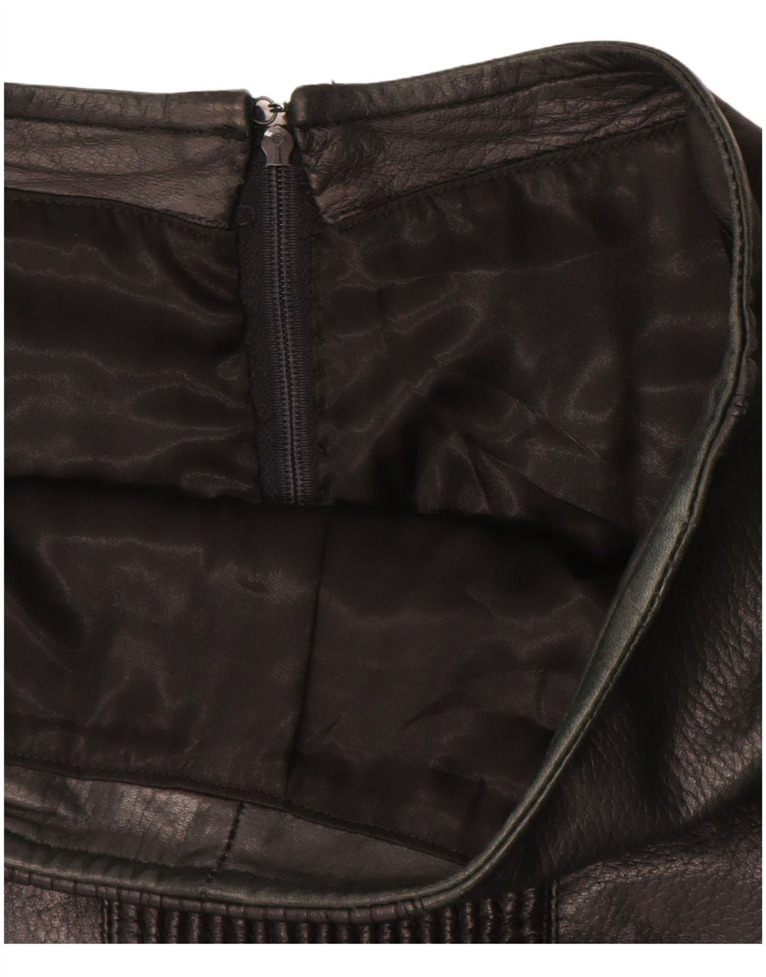 Юбка женская кожаная VINTAGE W26, маленькая, черная