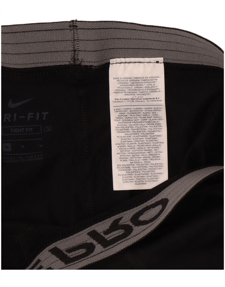 Мужские леггинсы Nike Dri Fit с рисунком, средний черный полиэстер