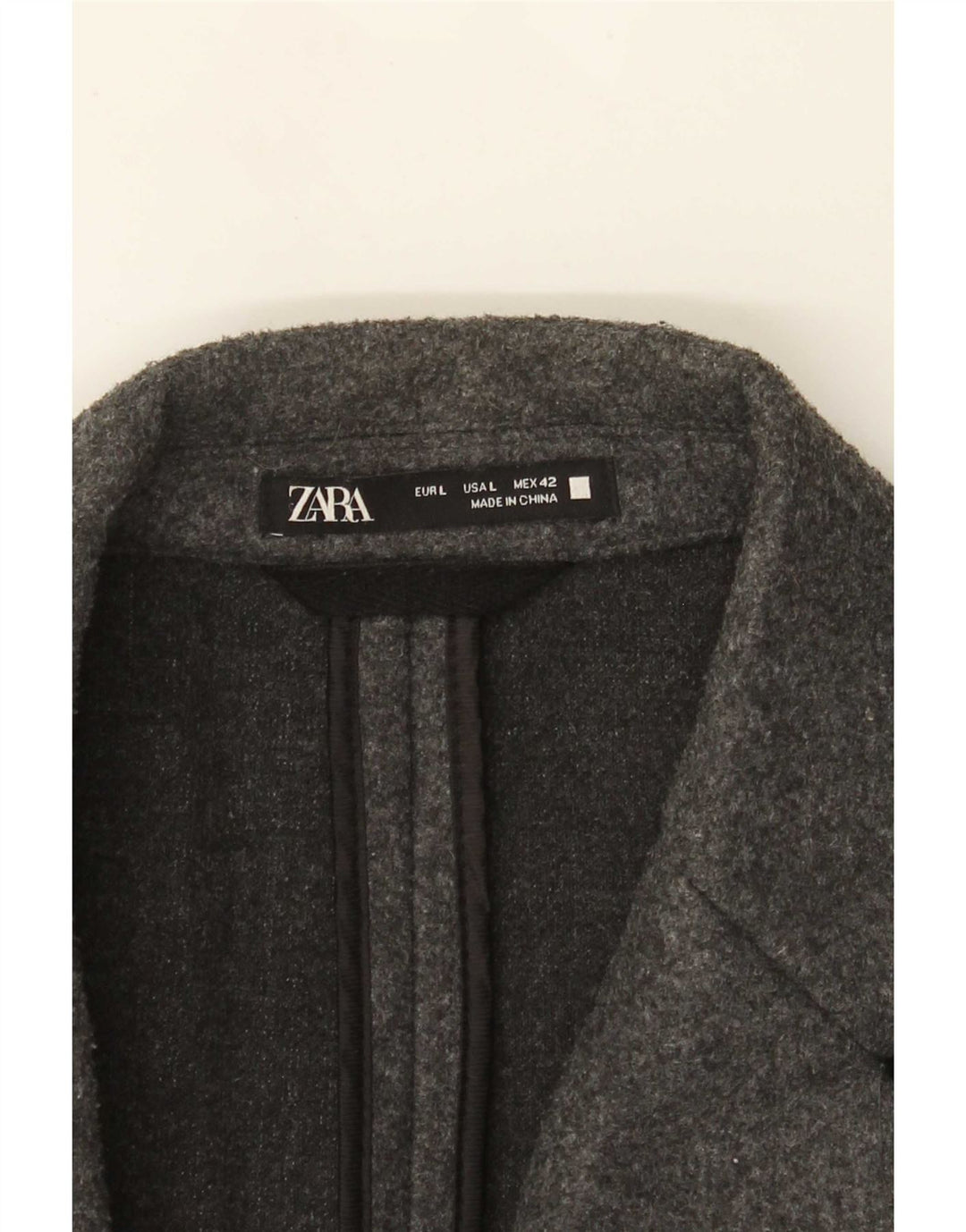 Мужское пальто Zara UK 40, большое серое