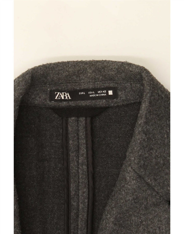 Мужское пальто Zara UK 40, большое серое