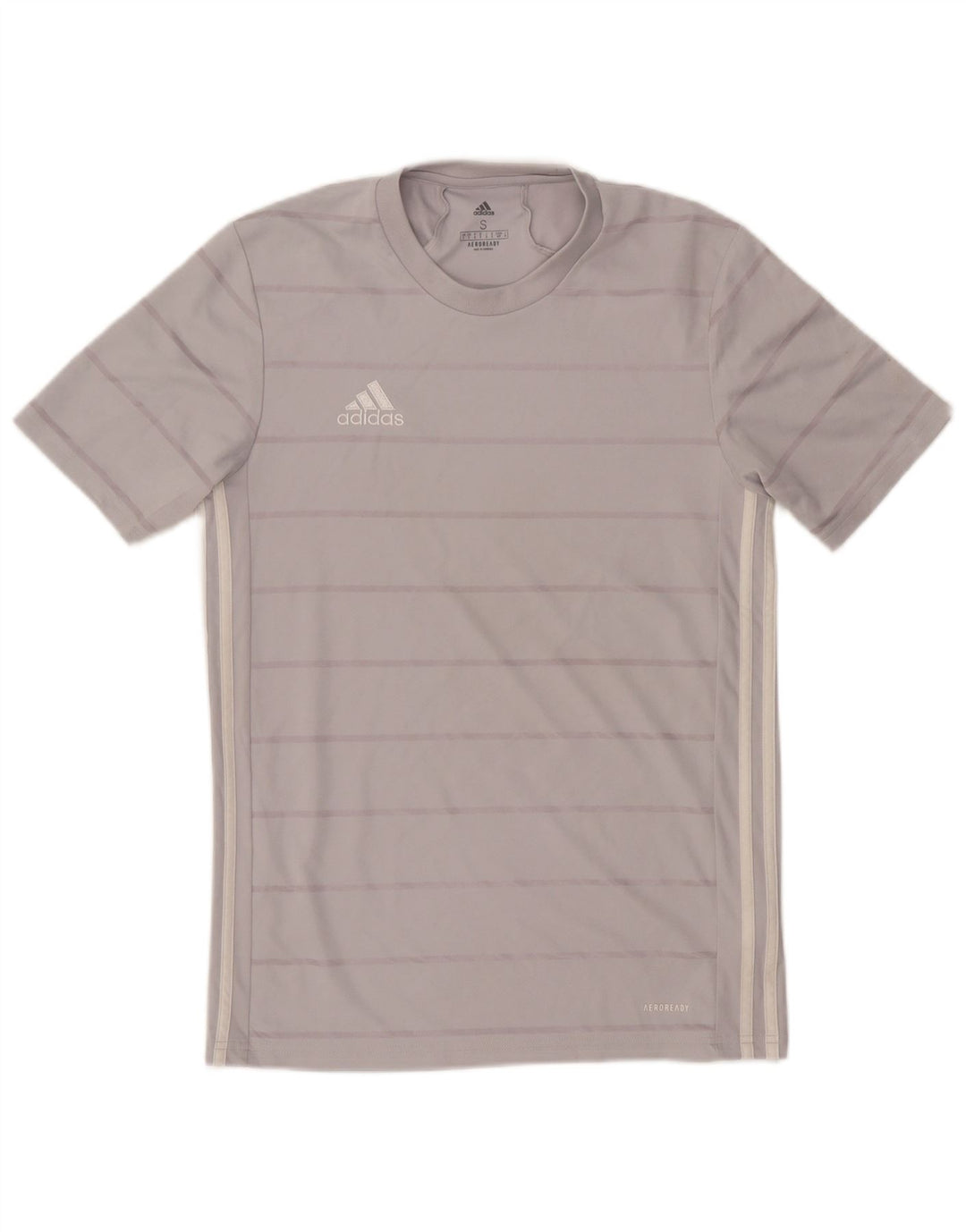 Adidas Мужская футболка Aeroready Top Small Grey Striped Polyester