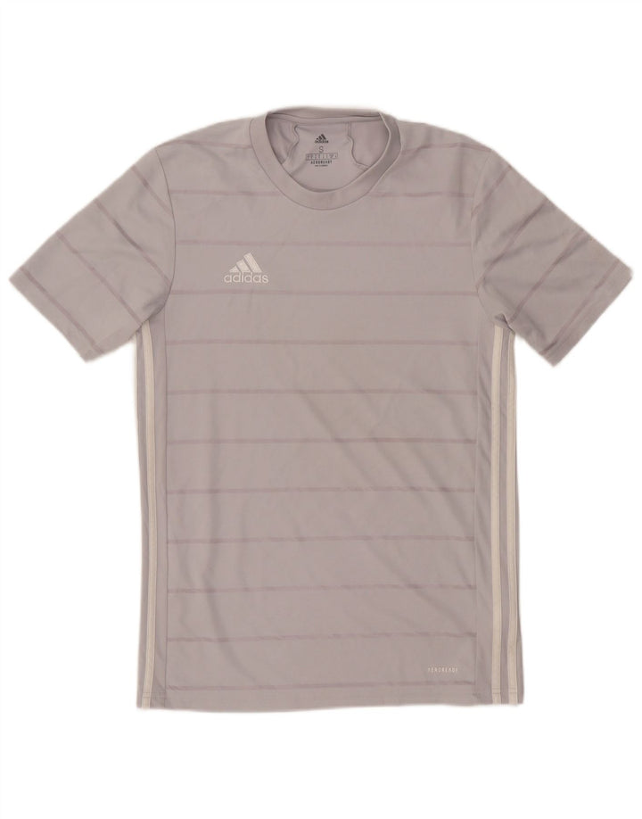 Adidas Мужская футболка Aeroready Top Small Grey Striped Polyester