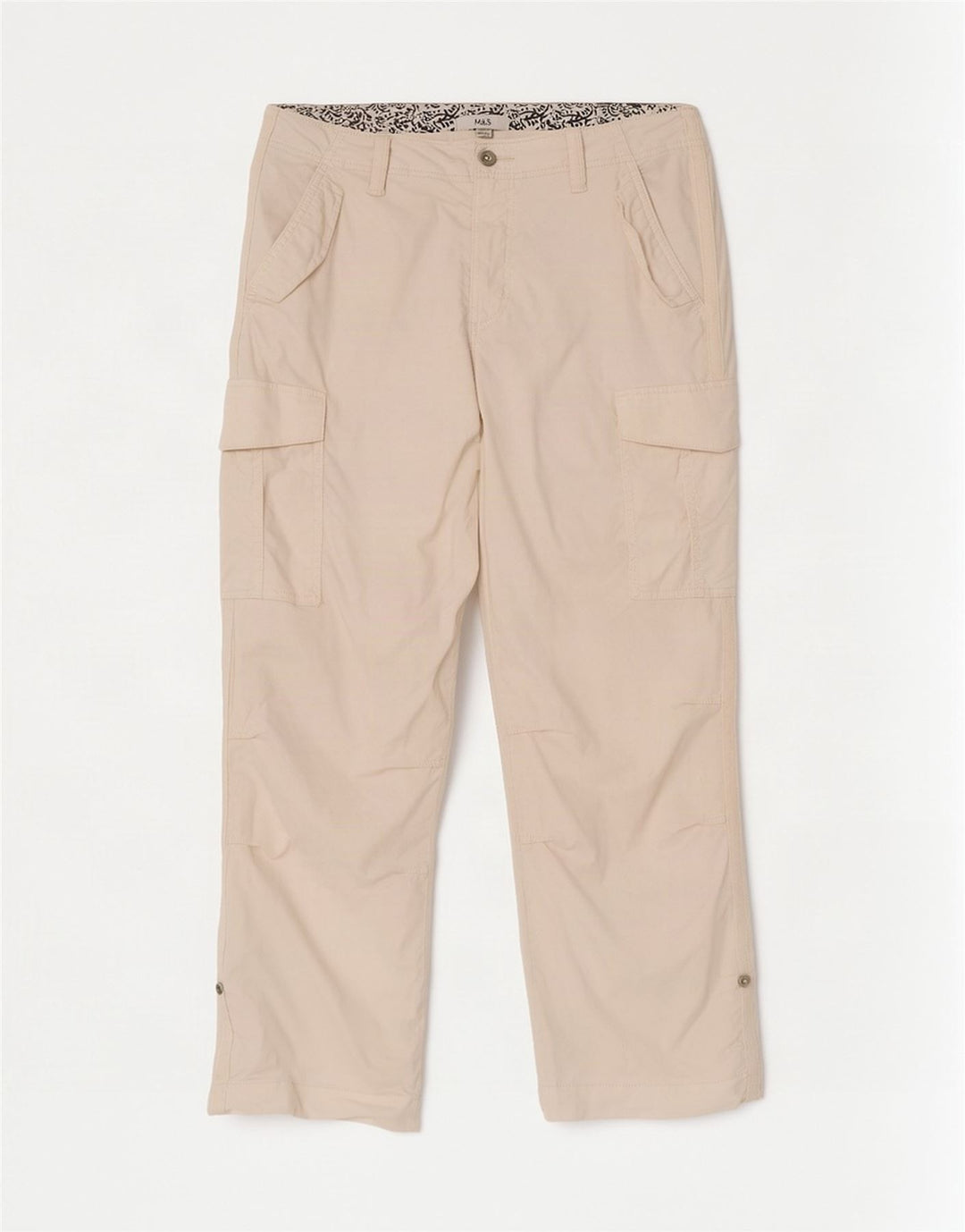 Женские брюки карго Marks & Spencer UK 14, большие W34 L29 Off White