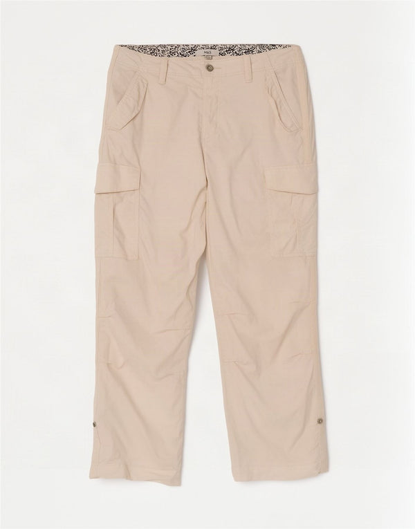 Женские брюки карго Marks & Spencer UK 14, большие W34 L29 Off White