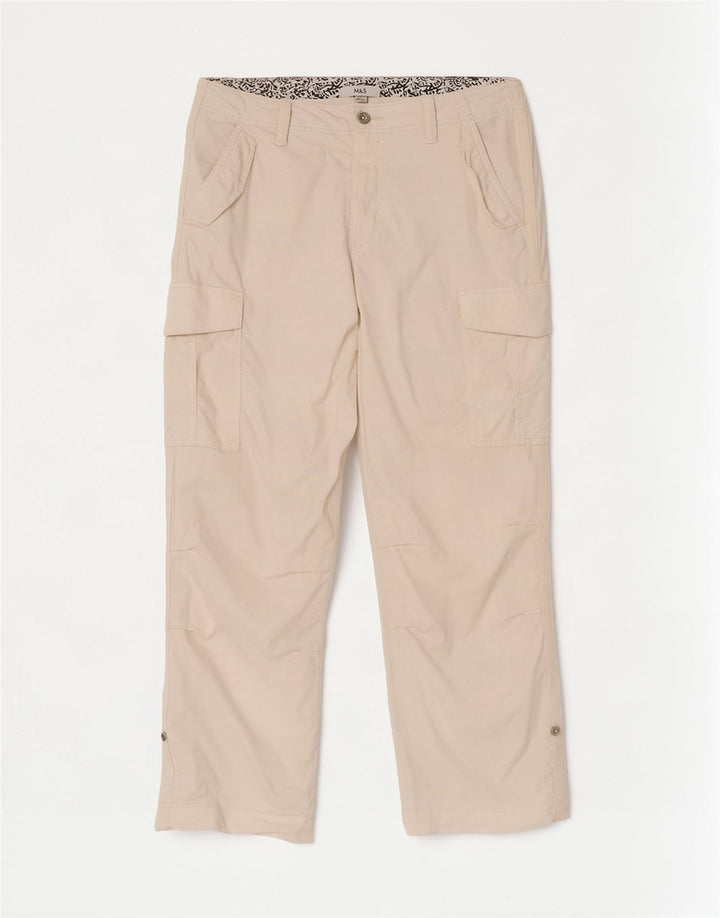 Женские брюки карго Marks & Spencer UK 14, большие W34 L29 Off White