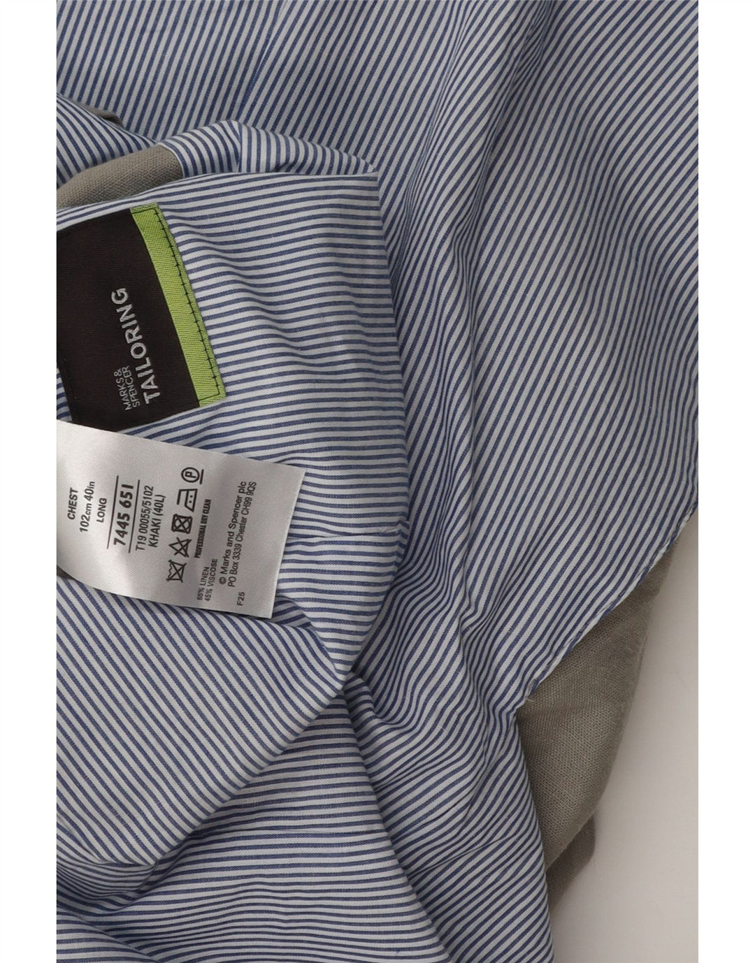 Мужской пиджак на двух пуговицах Marks & Spencer UK 40, большой серый льняной пиджак