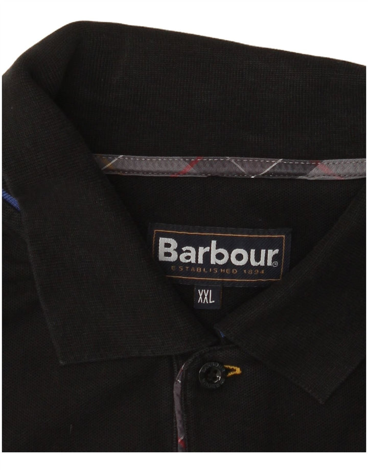 Мужская рубашка-поло BARBOUR 2XL, черный хлопок