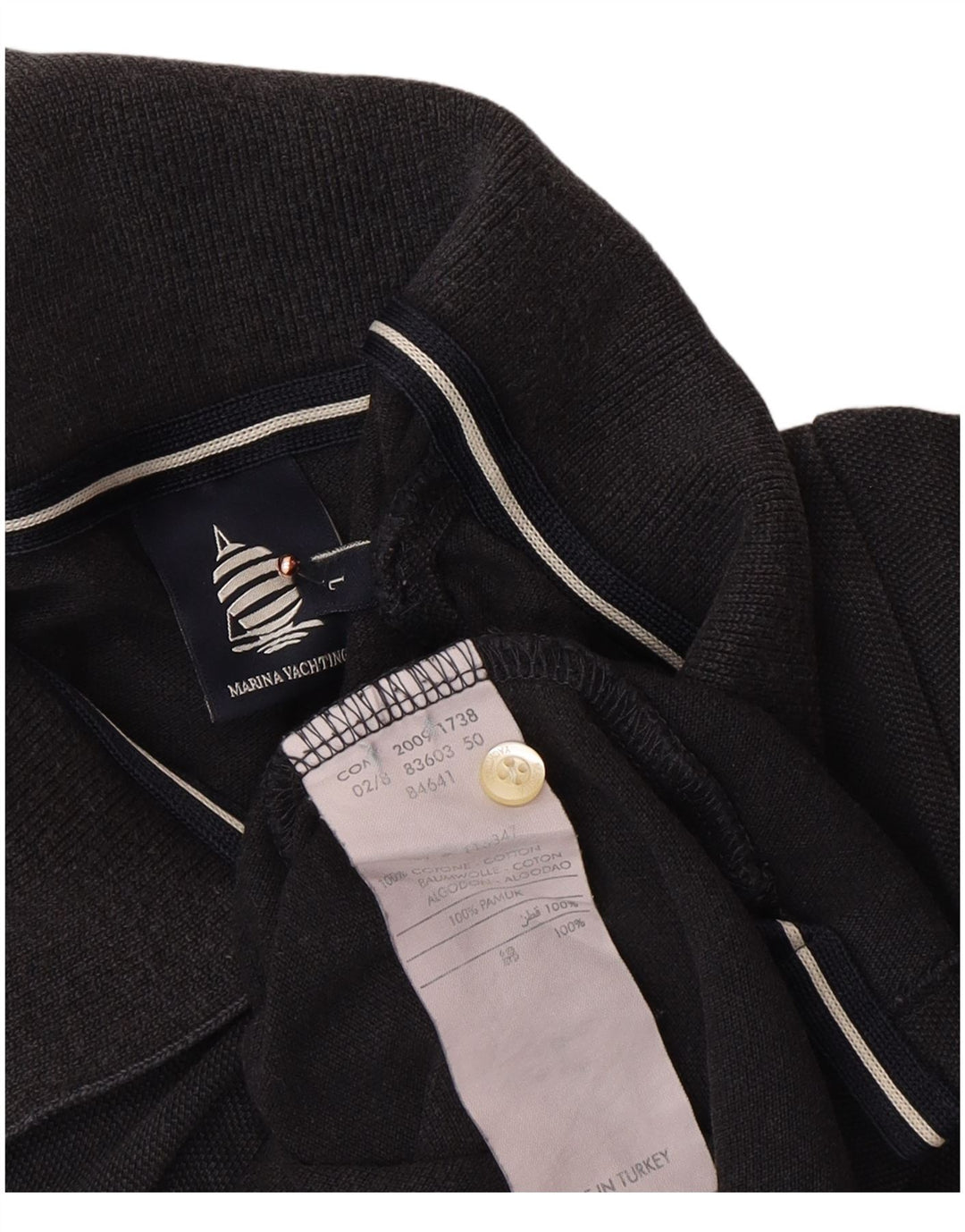 Женская рубашка поло MARINA YACHTING UK 14, большая черная, хлопок