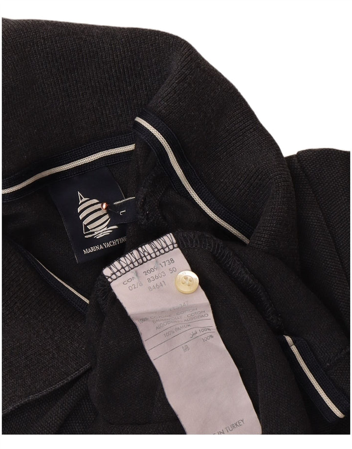 Женская рубашка поло MARINA YACHTING UK 14, большая черная, хлопок