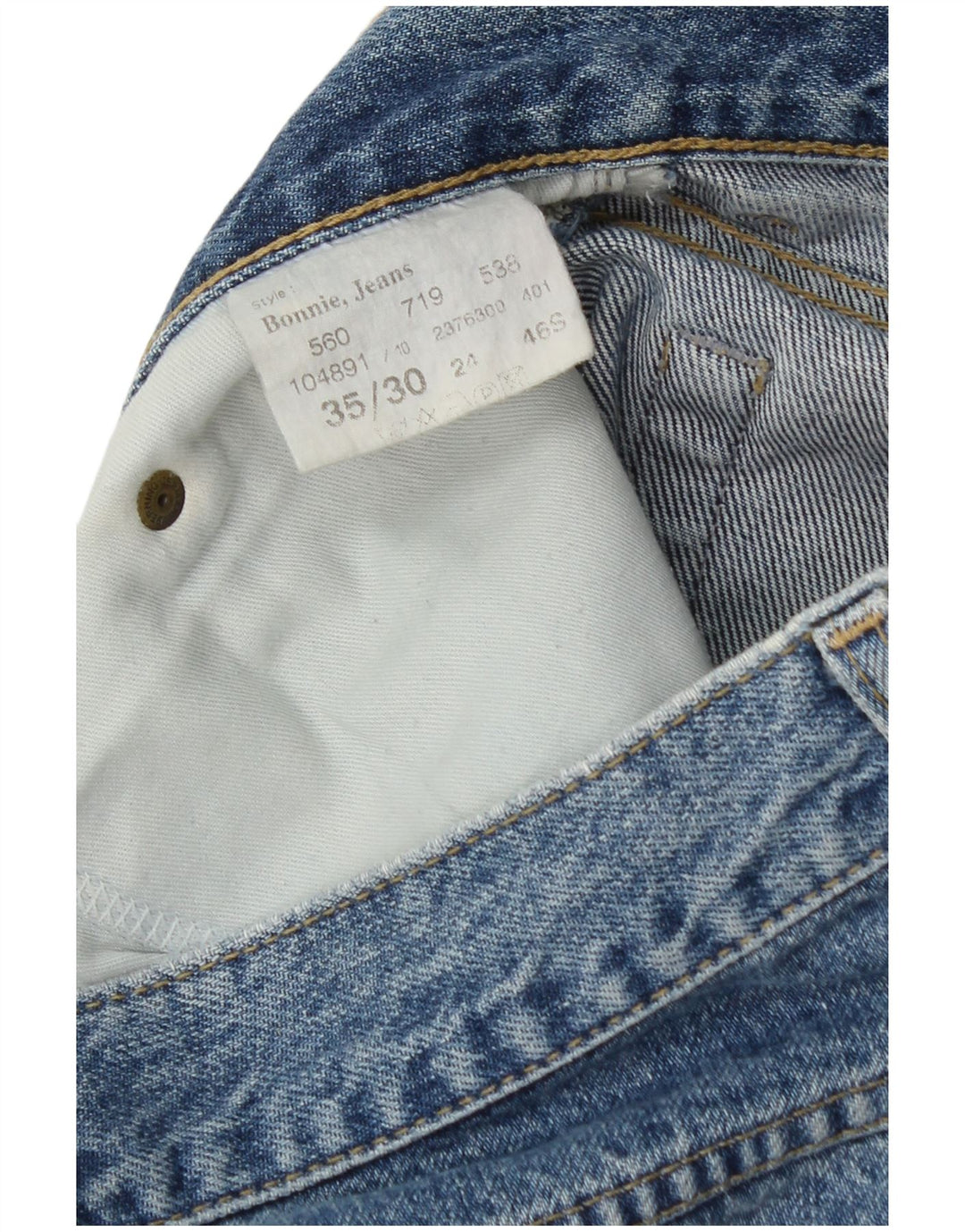 MUSTANG Mens Bonnie Tapered Jeans W35 L30 Blue Cotton