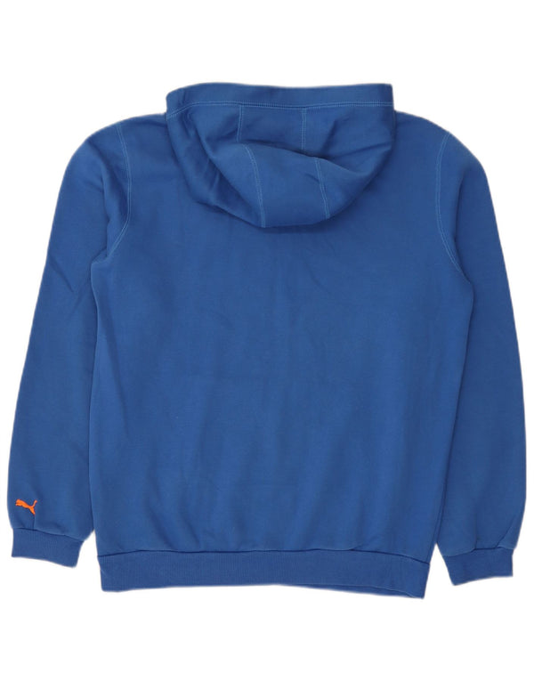Джемпер с капюшоном Puma для мальчиков 15-16 лет, синий хлопок