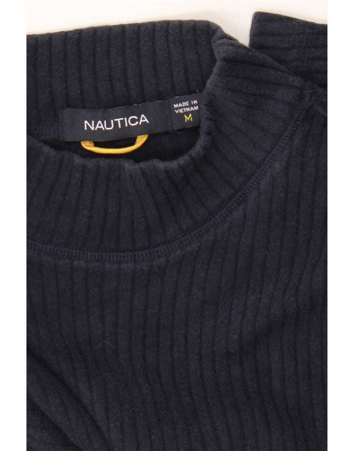 Мужской топ Nautica с длинным рукавом, средний темно-синий, хлопок с цветными блоками