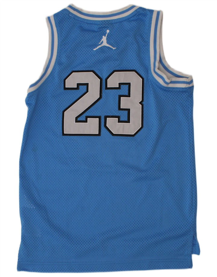 Футболка Jordan с рисунком Michael Jordan для мальчиков 8–9 лет, синий полиэстер