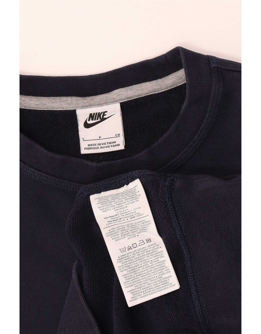 Мужской свитер Nike, маленький темно-синий, хлопковый