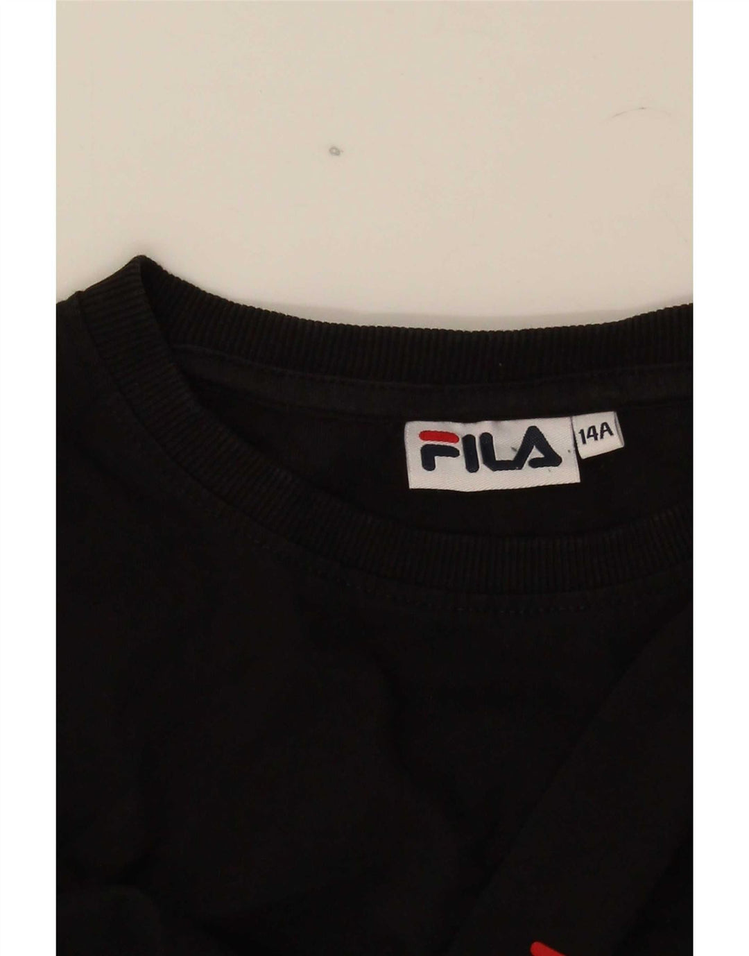 Футболка Fila для мальчиков 13-14 лет, черная в полоску
