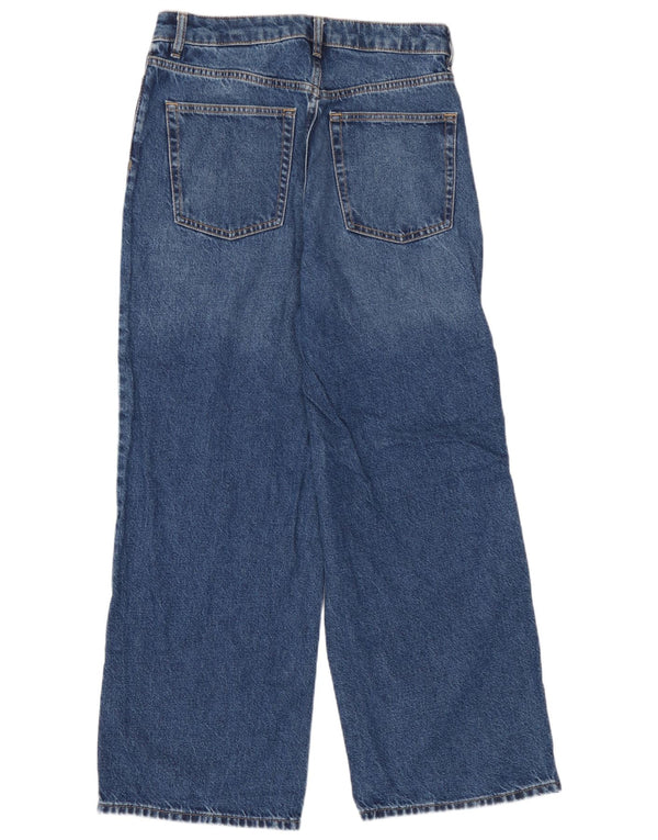 Женские широкие джинсы Marks & Spencer UK 12, средние W30 L28, синие, хлопок