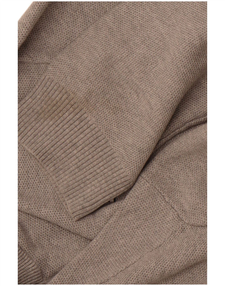 TOMMY HILFIGER Мужской джемпер с воротником на молнии XL, серый хлопок