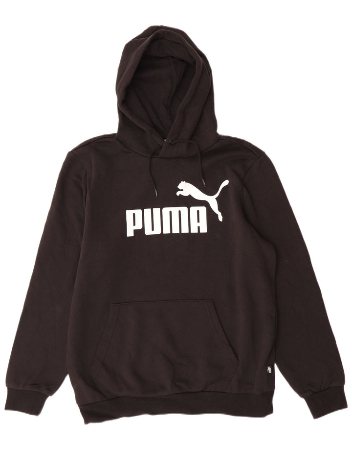 Мужской джемпер с капюшоном PUMA, черный, хлопковый, среднего размера
