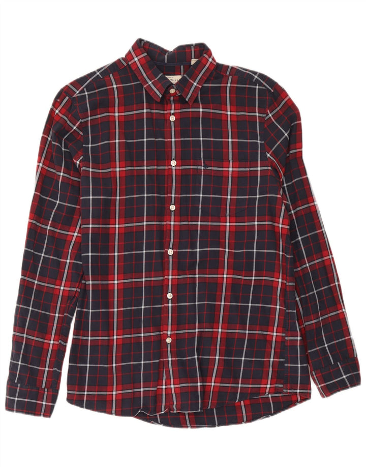 Мужская фланелевая рубашка классического кроя Jack Wills, хлопковая синяя клетка в клетку