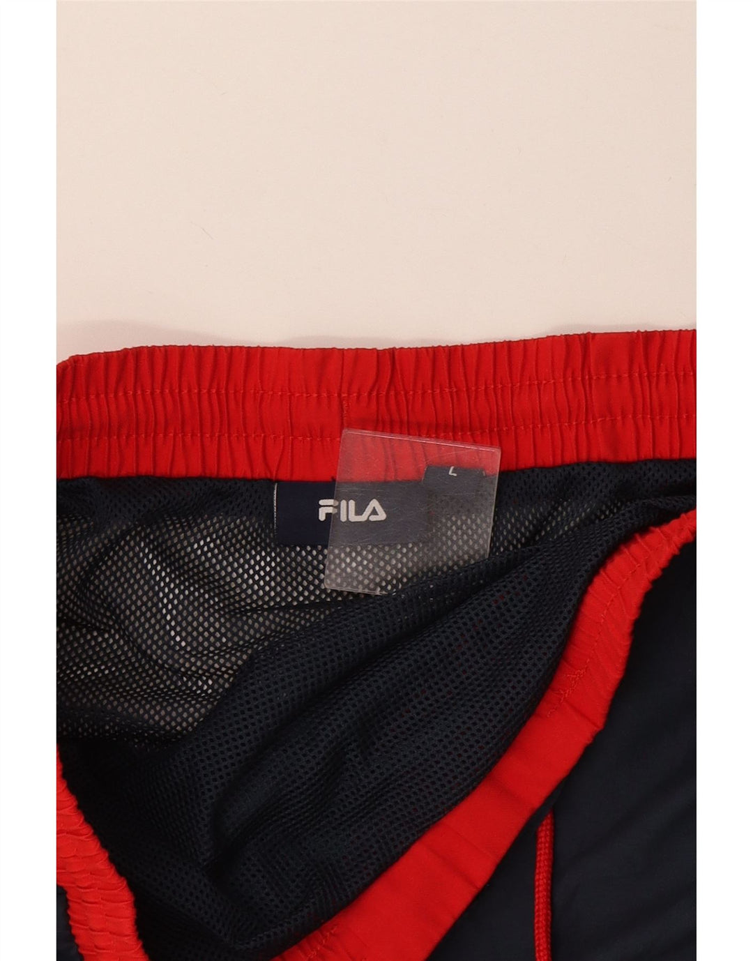Мужские шорты для плавания Fila, большие темно-синие, с цветными блоками