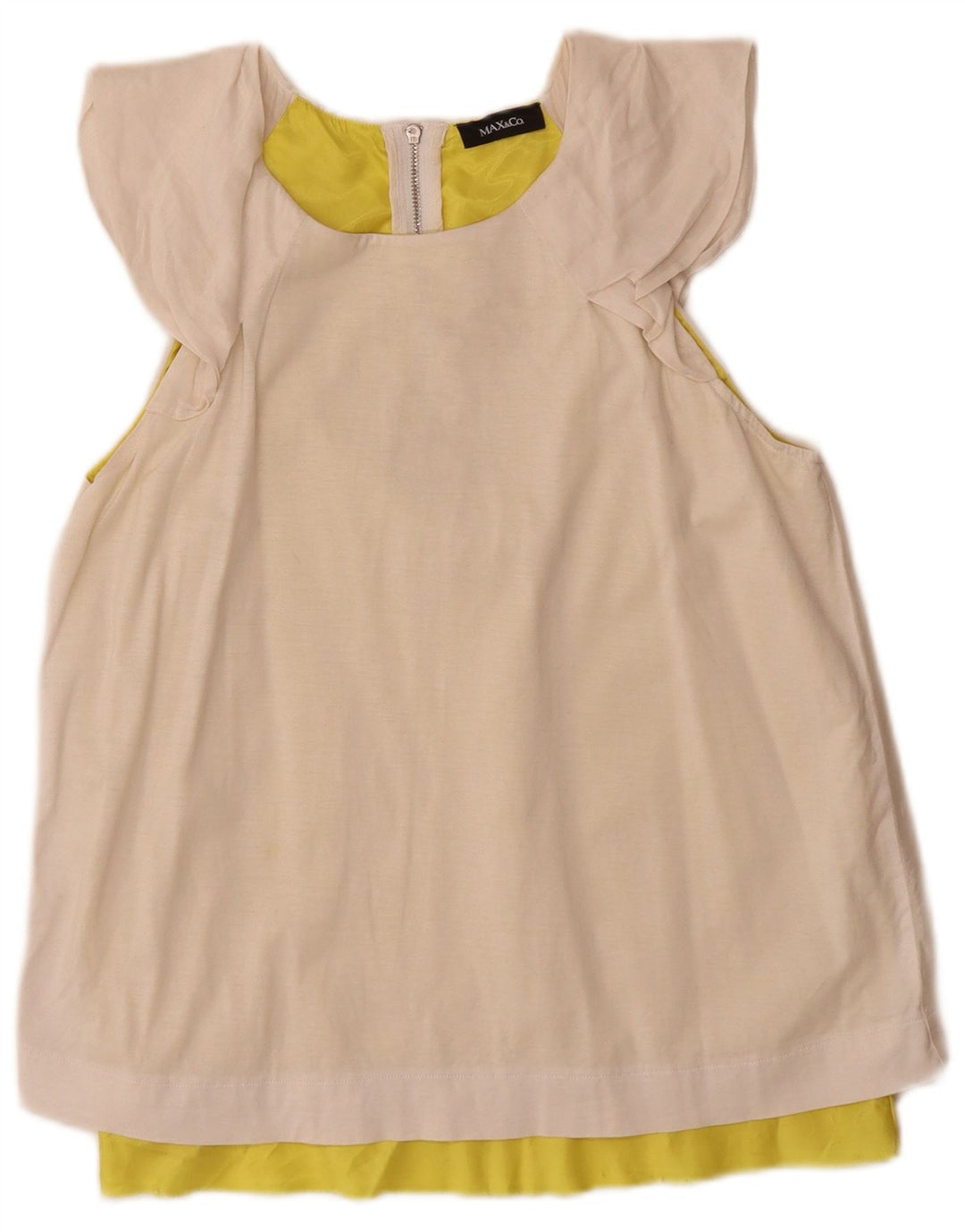 Макс и Ко. Женская блузка Top UK 12 Medium Off White