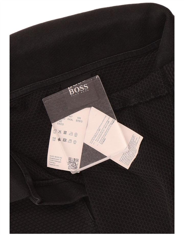 Мужская рубашка-поло Hugo Boss 3XL, черный хлопок