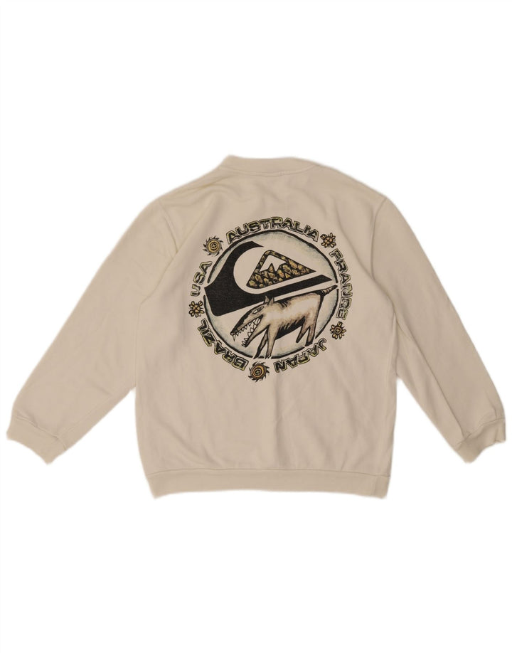 Джемпер с рисунком Quiksilver для мальчиков 11-12 лет, белый