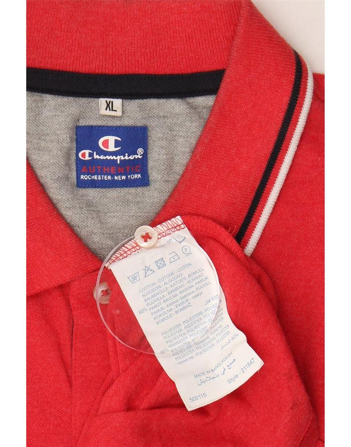 CHAMPION Mens Polo Shirt XL Red Cotton Vintage Champion and Second-Hand Champion from Messina Hembry 