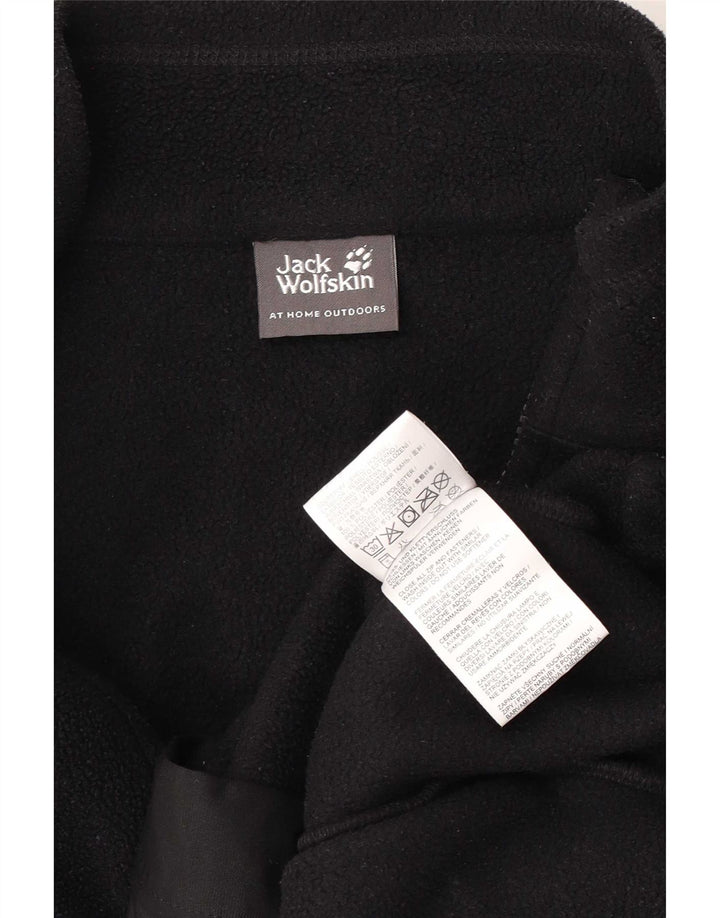 Мужская флисовая куртка Jack Wolfskin UK 40, большая черная, полиэстер