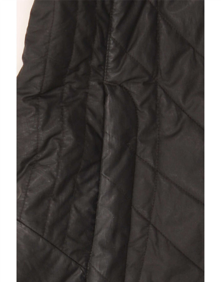 Женское стеганое пальто с капюшоном Jack Wolfskin UK 10, маленький черный полиэстер