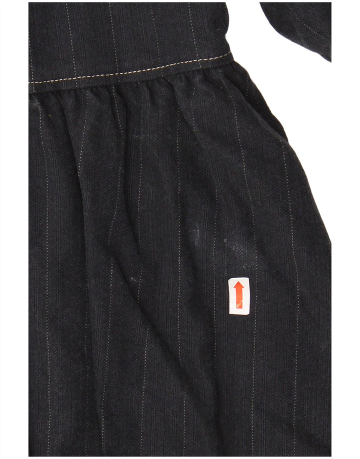 BURBERRY Двубортное пальто для девочек 2–3 лет, черное хлопковое пальто в тонкую полоску