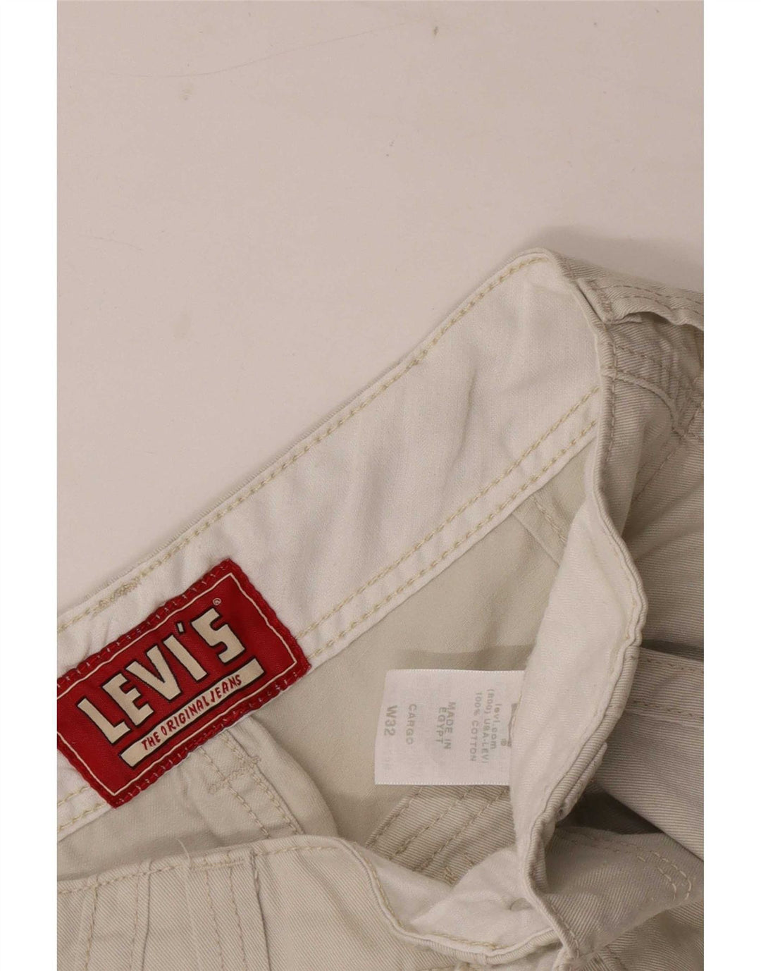 Мужские шорты карго Levi's W32 Бежевые, хлопок