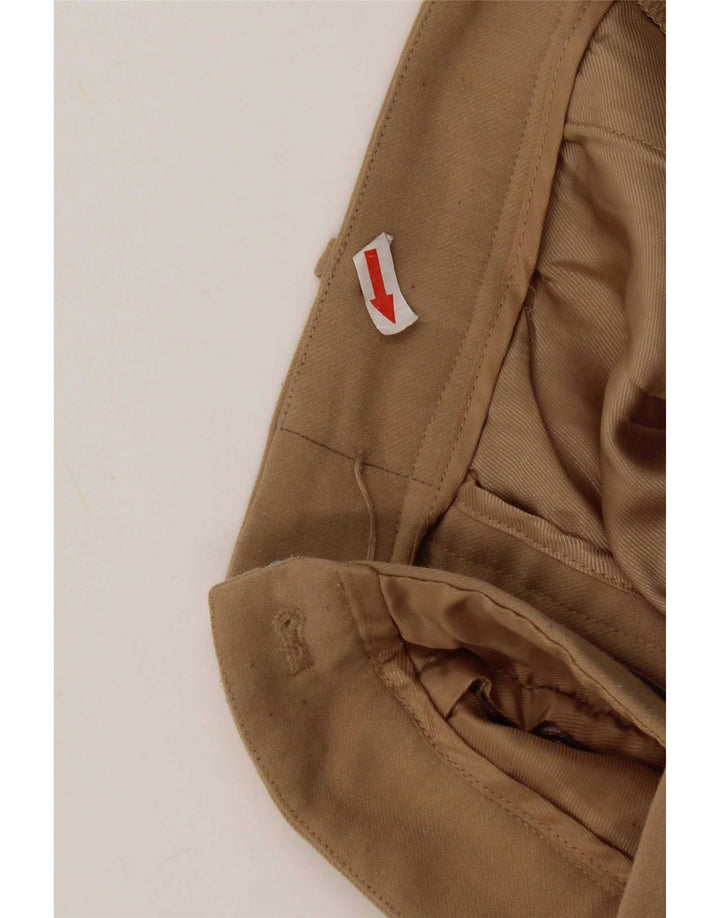 Zara Женские костюмные брюки с привязкой, средние W28 L31, бежевый полиэстер