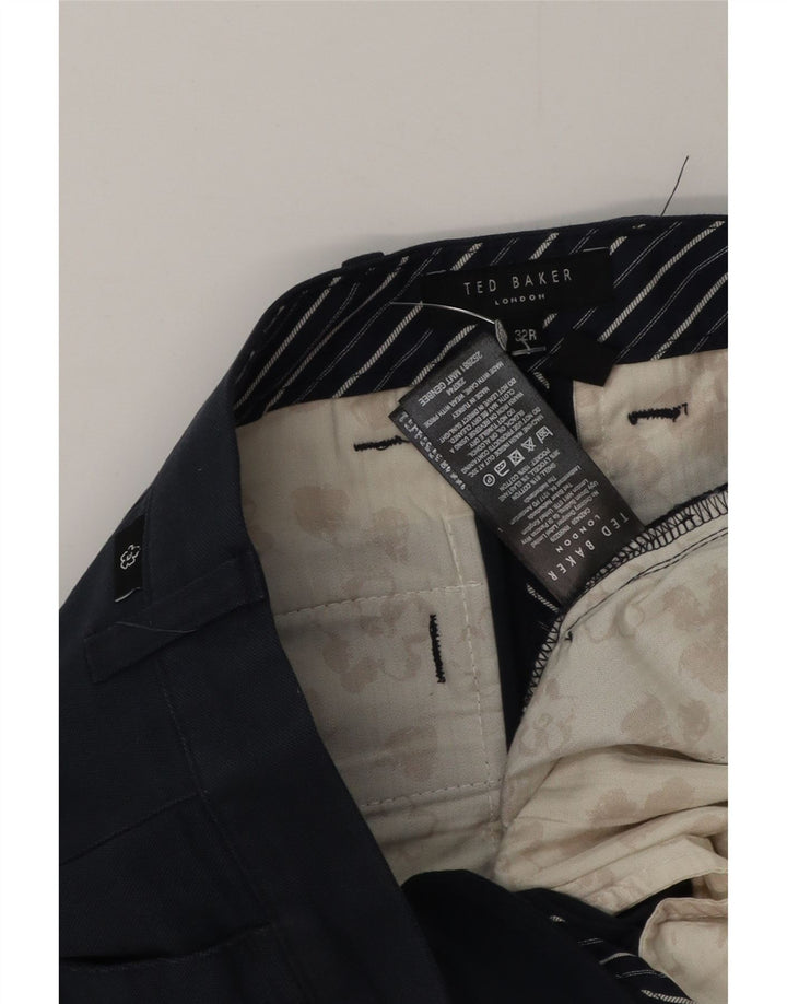Мужские брюки-чиносы Ted Baker W32 L31 темно-синие из полиэстера