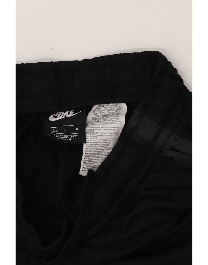 Мужские спортивные брюки Nike, большие черные полиэстер с цветными блоками