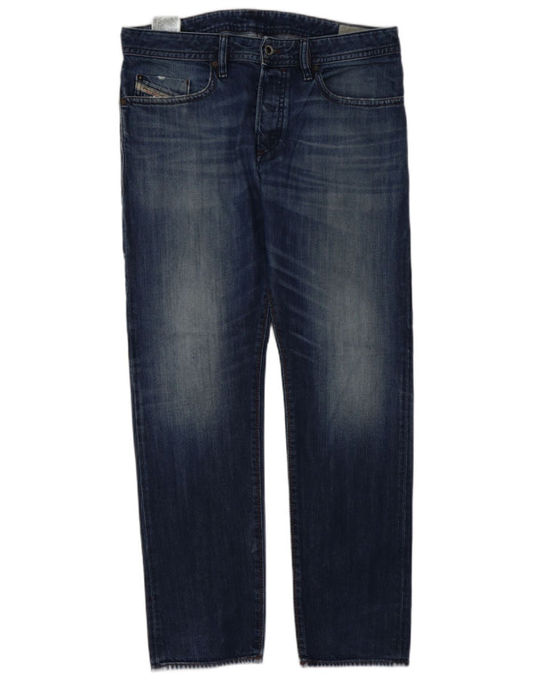 Мужские зауженные джинсы Diesel Buster Regular W32 L30, темно-синие, хлопок