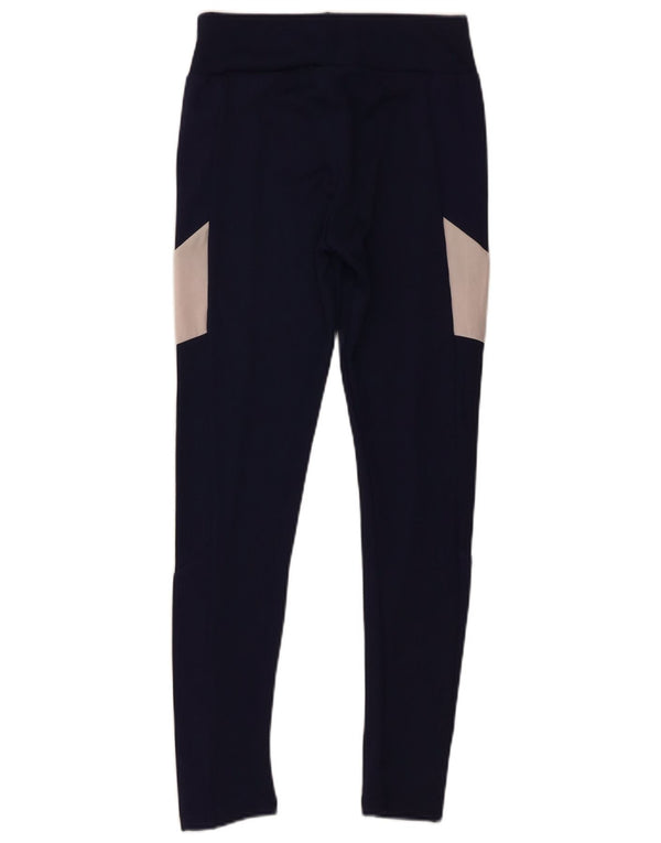 Женские леггинсы Puma UK 10, маленькие, темно-синие, полиэстер с цветными блоками