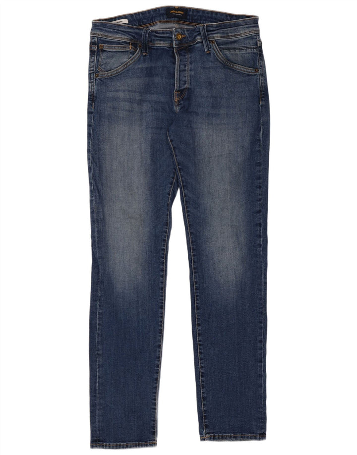 Мужские зауженные джинсы Jack & Jones GLENN W32 L32, синий хлопок