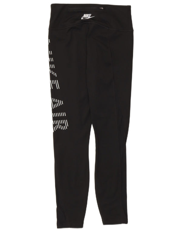 Женские леггинсы с рисунком Nike Dri Fit UK 8, маленькие черные